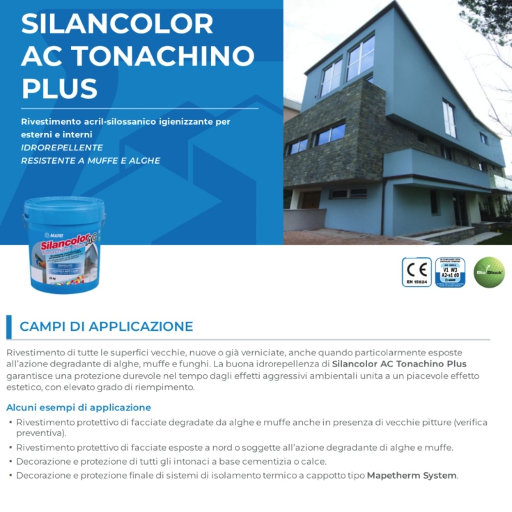 MAPEI SILANCOLOR AC TONACHINO PLUS Rivestimento acrilsilossanico 25Kg -2