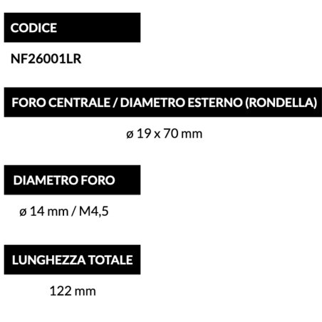 Ancora a farfalla con vite e rondella Akifix NF26001LRAKIFIX