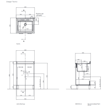 Pilozza con mobile 60x50 cm Domestica Colavene PDL6050BCOLAVENE