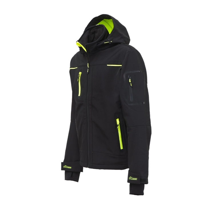 Giacca SPACE UPower in Softshell carbon black - FU187BC -2