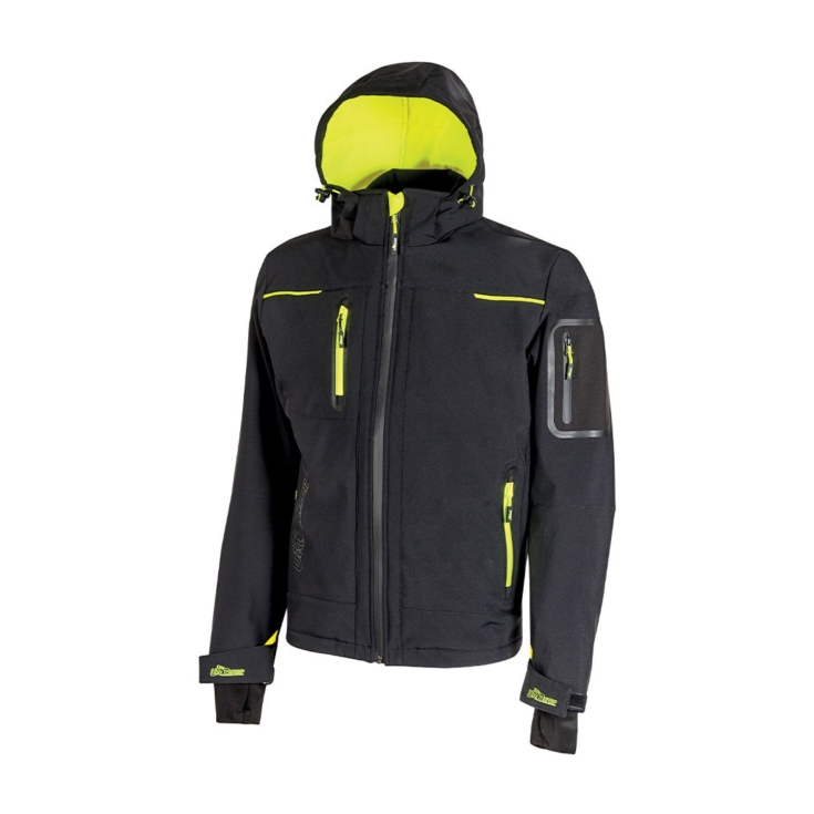 Giacca SPACE UPower in Softshell carbon black - FU187BC -3