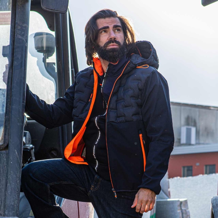 copy of Giacca SPACE UPower in Softshell carbon black - FU187BCU-POWER