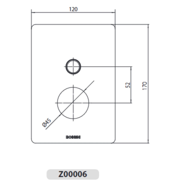 Parte esterna miscelatore incasso 2 vie TEO BOSSINIBOSSINI