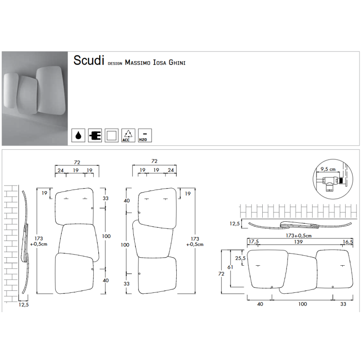 Termoarredo bianco Brag Verticale Scudi Antrax -2