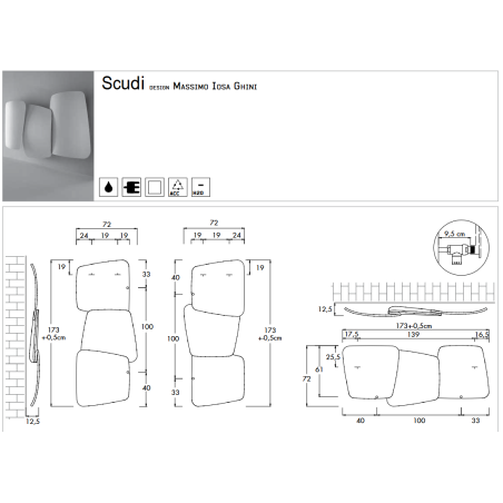 Termoarredo bianco Brag Verticale Scudi Antrax -2