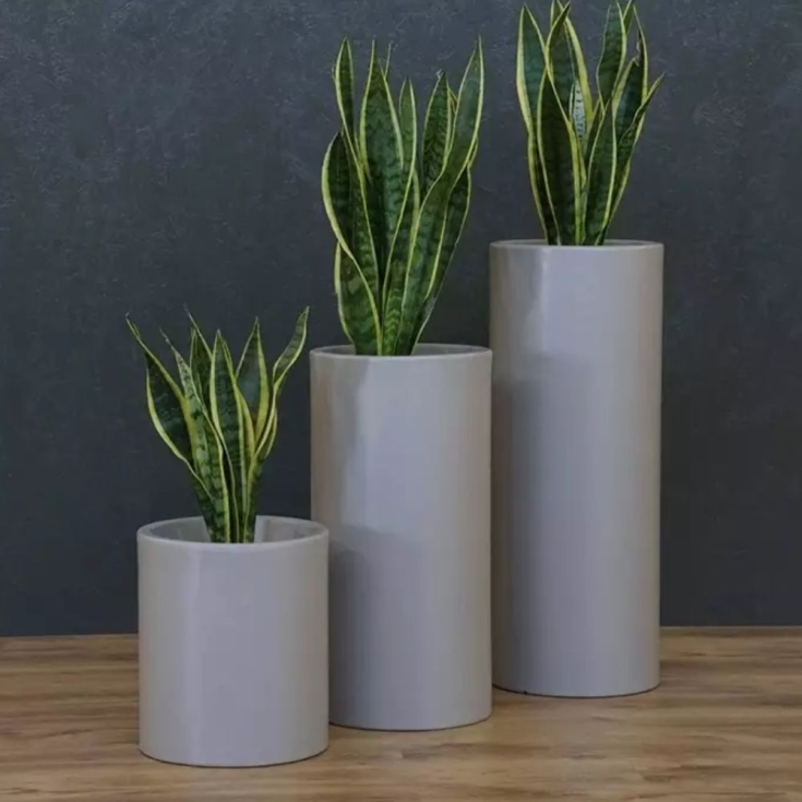 Vaso in polietilene colorato Barocco altezza 70cm -14