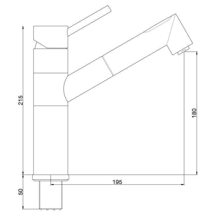 Miscelatore per lavello con doccia estraibile 1055 Gaboli LuigiGABOLI LUIGI