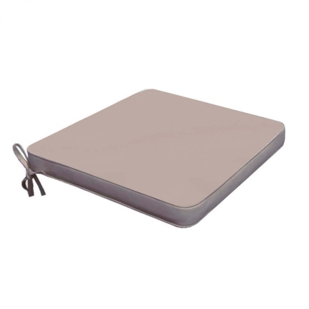 Cuscino in Poliestere 50x45cm spesso 4cm sfoderabile Tortora Real