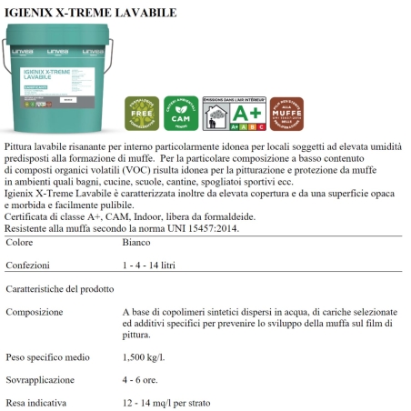 Pittura lavabile per interni X-TREME LAVABILE Linvea -3