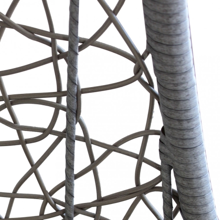 Poltrona sospesa a dondolo in wicker grigio - PONZA