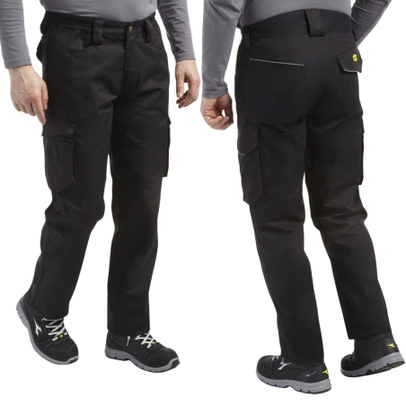 Pantalone cargo Diadora Staff nero -2