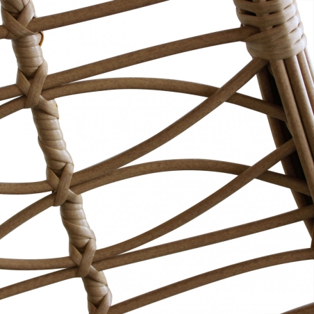 Poltrona sospesa a dondolo in wicker marrone naturale - PANAREA