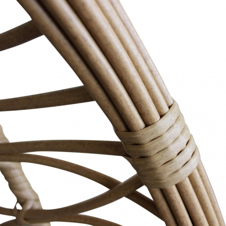 Poltrona sospesa a dondolo in wicker marrone naturale - PANAREA