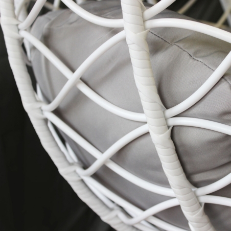 Poltrona sospesa a dondolo in wicker BIANCO - PANAREA