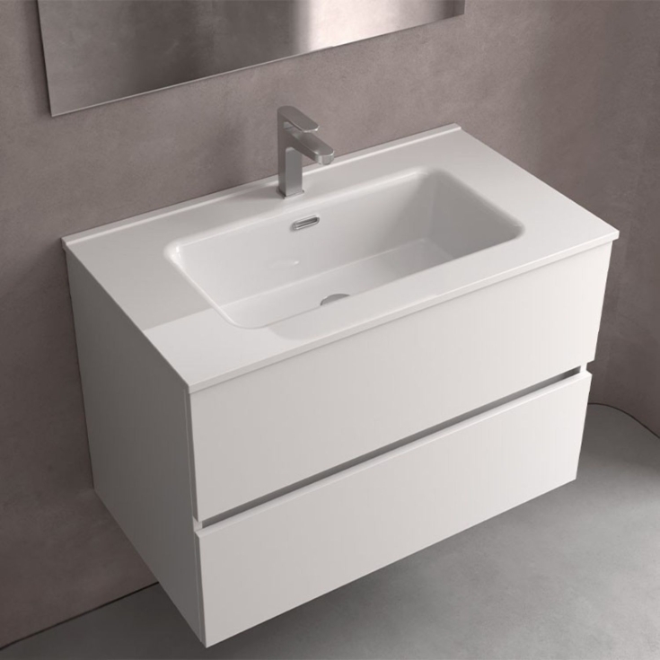 Mobile sospeso bagno bianco lucido 70x46cm Noja 700 Salgar | CompetoSALGAR