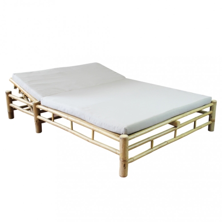 Letto da esterno in bamboo 210x150cm con cuscini Affinity