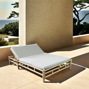 Letto da esterno in bamboo...