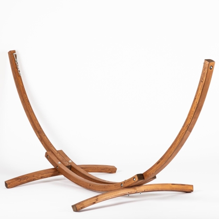 Supporto per amaca da giardino 320x100x110h cm in legno naturale - Gamma