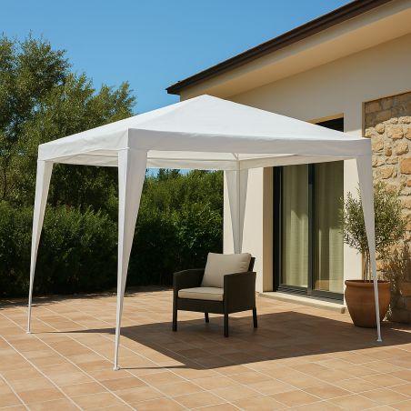 Gazebo pieghevole 3x3 metri bianco - ECO