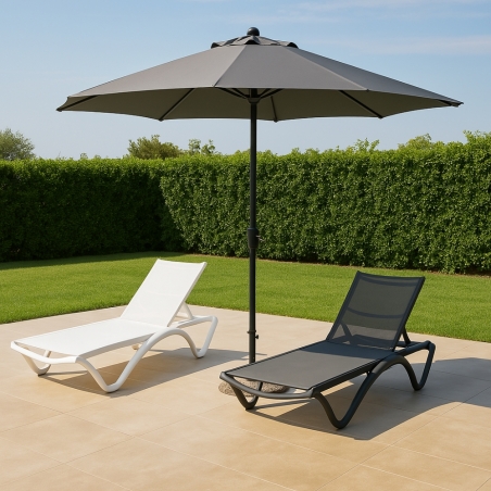 Lettino prendisole impilabile BIANCO - GRANT