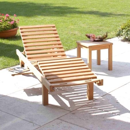 Lettino prendisole Marrone Legno LIDIA