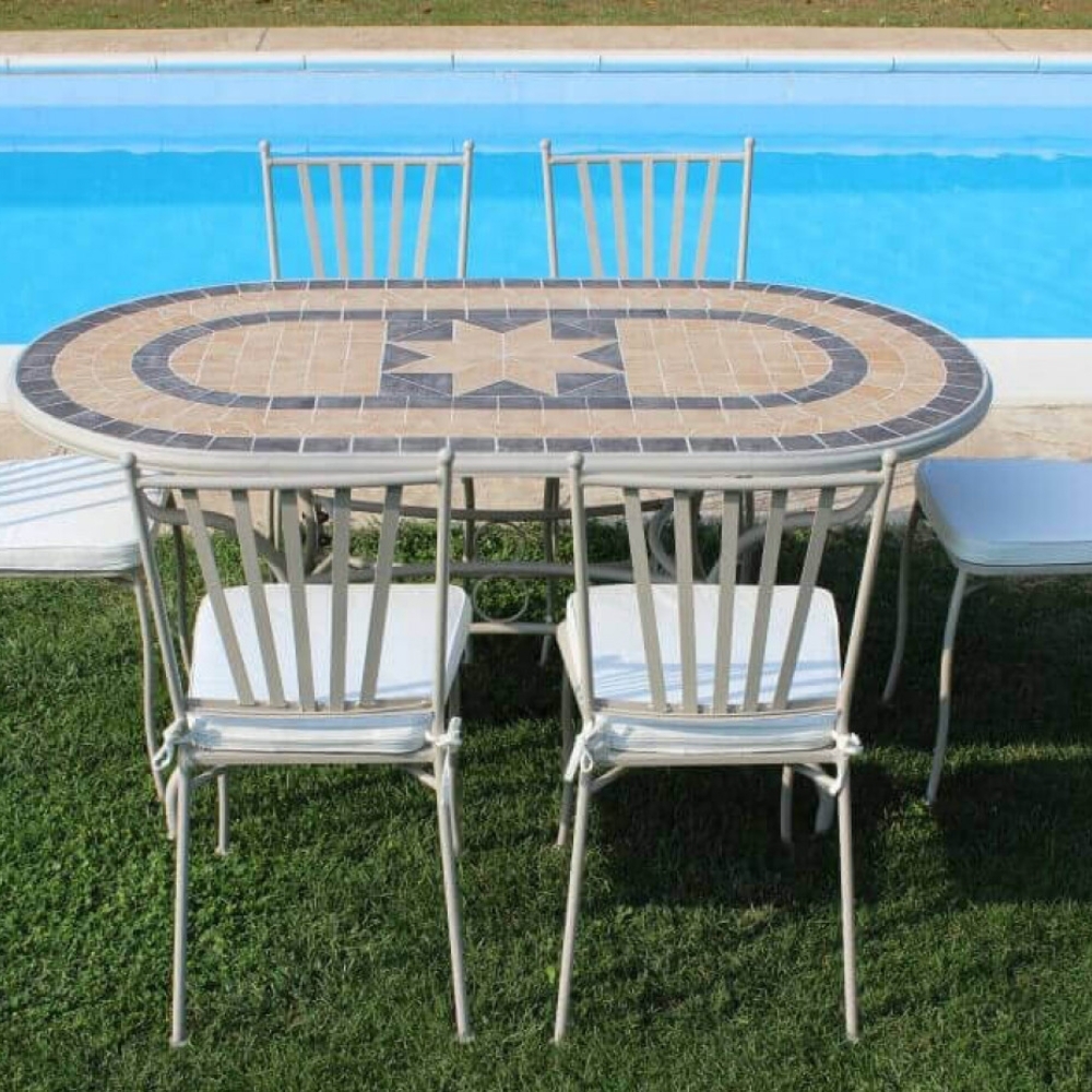 Tavolo Ovale Perse 160x90 - Tortora