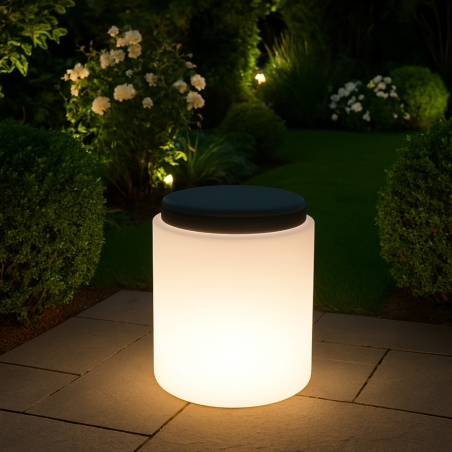 Pouf luminoso RGB con cuscino Comfy Round Bright Monacis -1