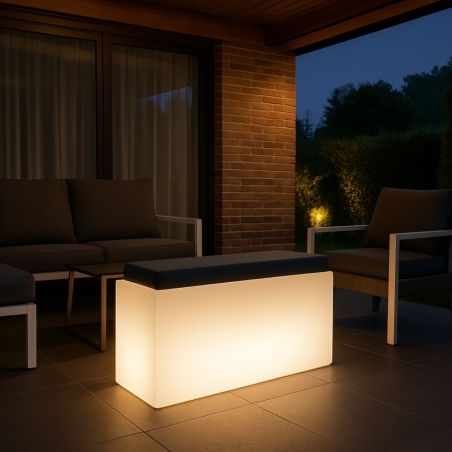 Pouf luminoso con cuscino interno/esterno Comfy Roomy Bright Monacis -1