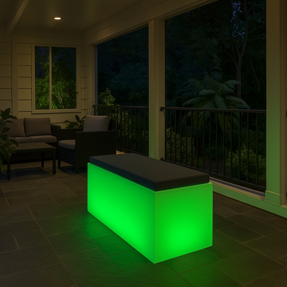 Pouf luminoso con cuscino interno/esterno Comfy Roomy Bright Monacis -3