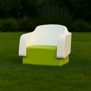 copy of Poltona colorata da giardino Klimt Kloris | Kiwi & Bianco -1