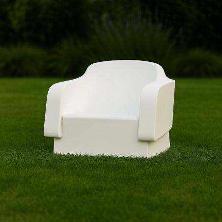 Poltrona da giardino bianca Klimt Kloris -1