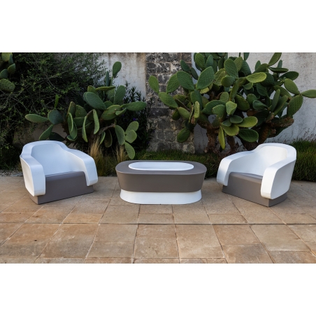 Poltrona da giardino Klimt Kloris |Bianco & Grafite -8