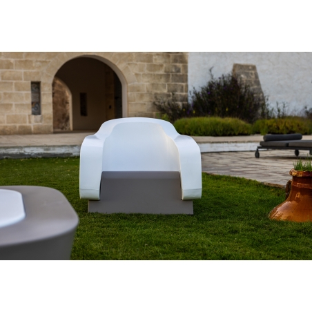 Poltrona da giardino Klimt Kloris |Bianco & Grafite -3