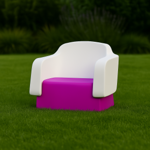 Poltrona da giardino Klimt Kloris |Bianco & Viola -1