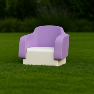 Poltrona da giardino Klimt Kloris |Glicine & Bianco -1