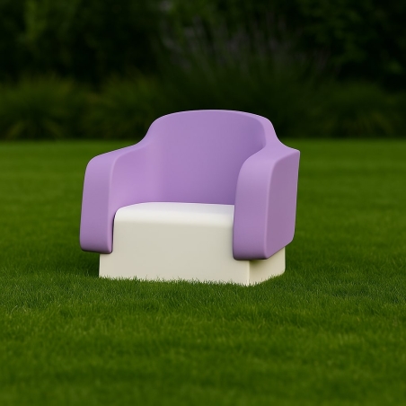 Poltrona da giardino Klimt Kloris |Glicine & Bianco -1