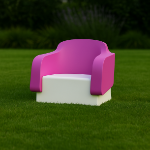 Poltrona da giardino Klimt Kloris |Viola & Bianco -1