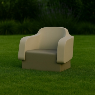 Poltrona da giardino tortora Klimt Kloris -1