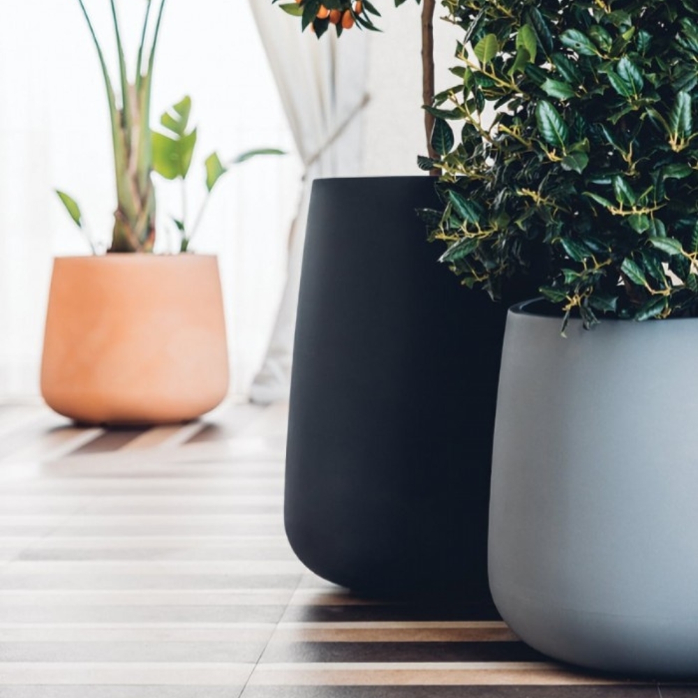 Portavaso da giardino a Goccia alto 55cm Cromia - Monacis -5