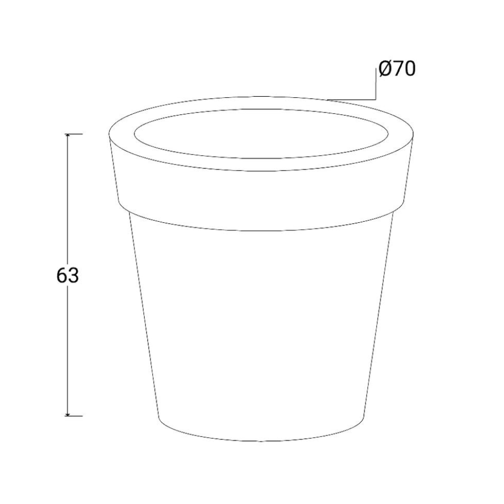 Portavaso per piante e fiori  ø 70 Romano Kloris -19