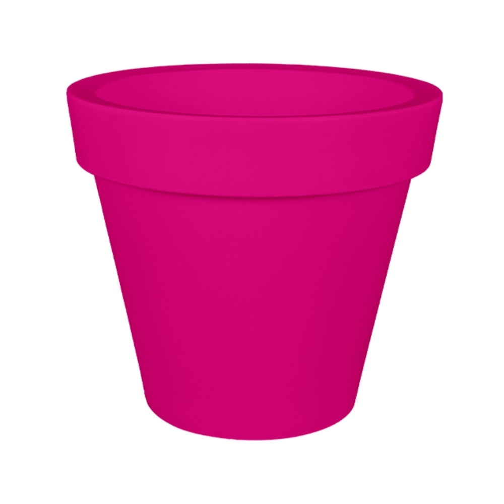 Vaso tutta capienza rotondo 80 cm e alto 71 cm in polietilene Romano Kloris -13