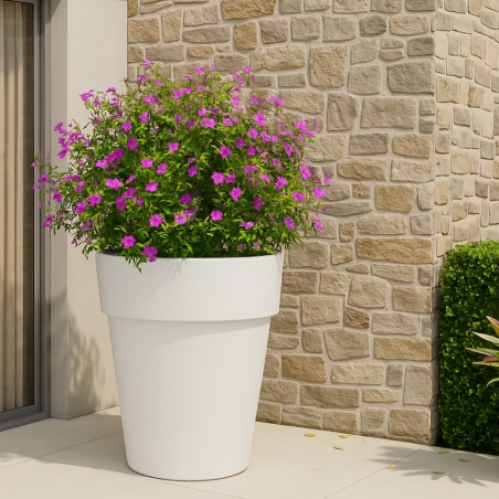 Vaso tutta capienza rotondo 100 cm e alto 89 cm in polietilene Romano Kloris -4