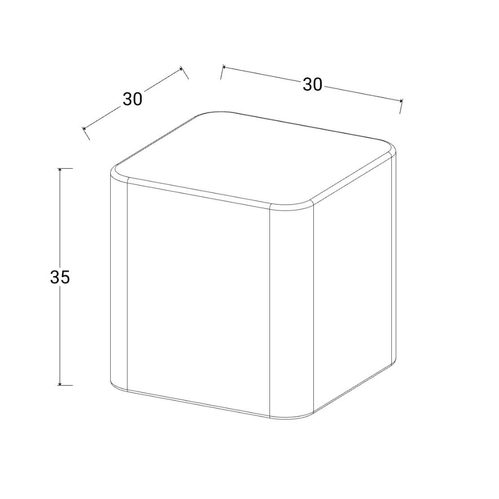 Espositore colonna 35 h cm in polietilene quadrata - Sweet Table -23