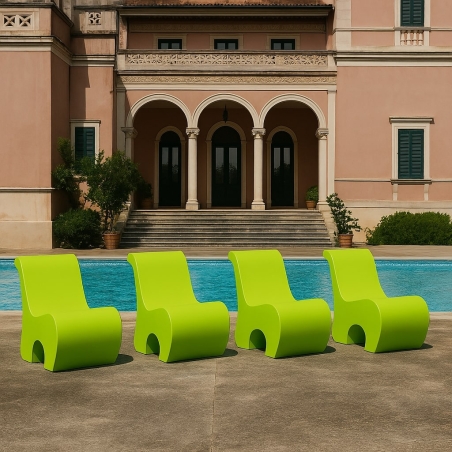 Poltrona da giardino colorata 82 cm Eddy Kloris -4