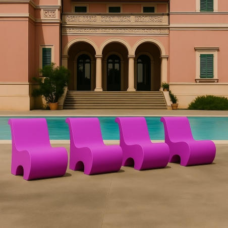 Poltrona da giardino colorata 82 cm Eddy Kloris -11