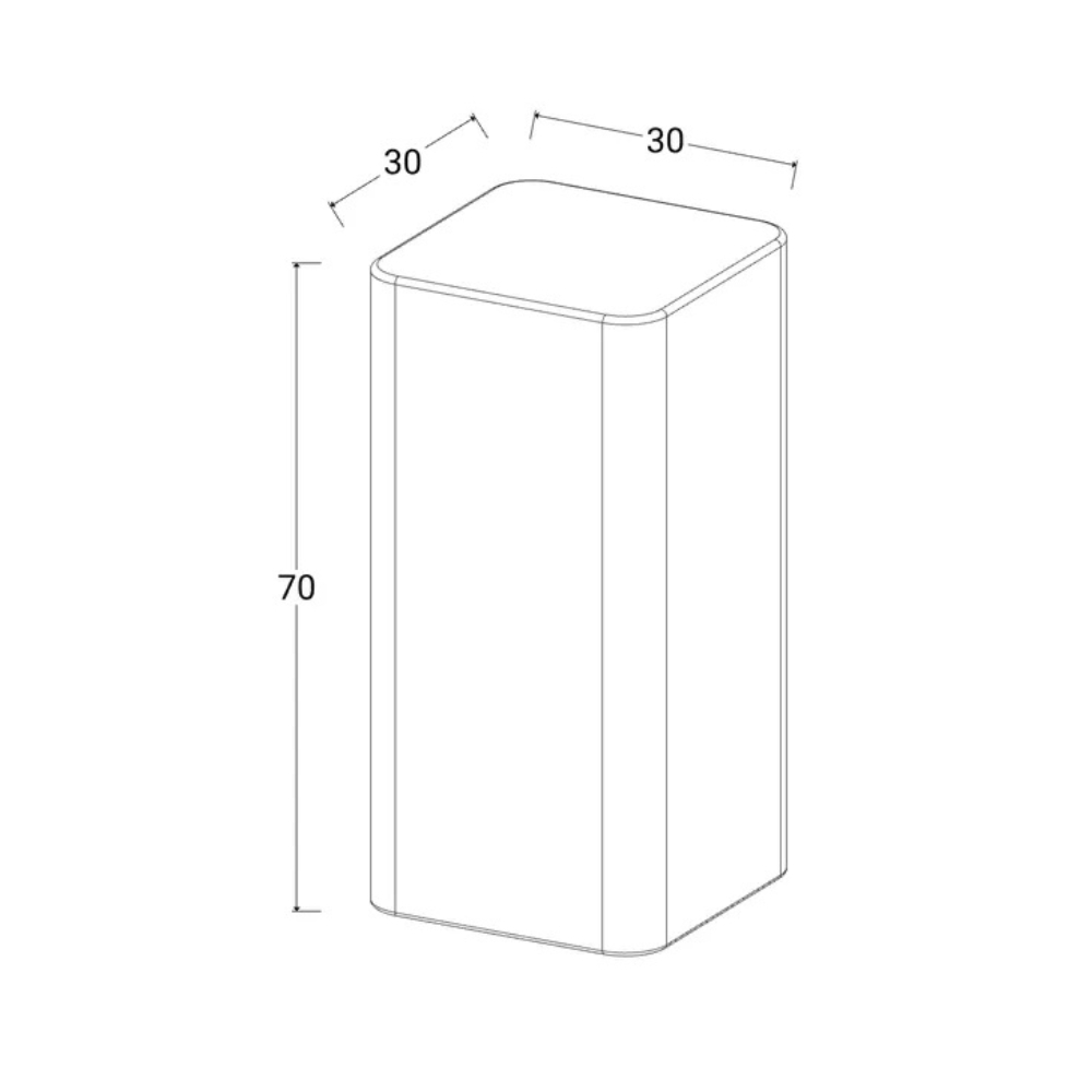 Espositore colonna 70 h cm in polietilene quadrata - Sweet Table -12