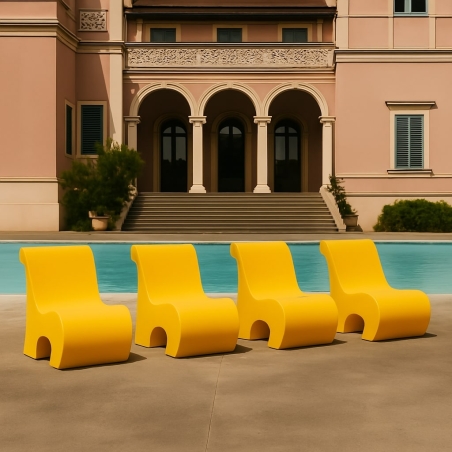 Poltrona da giardino colorata 82 cm Eddy Kloris -5