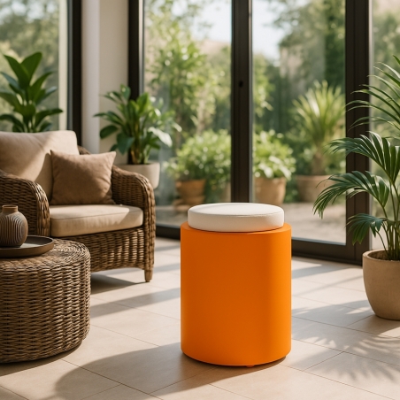 Pouf con cuscino 54 cm Comfy Round Monacis -5