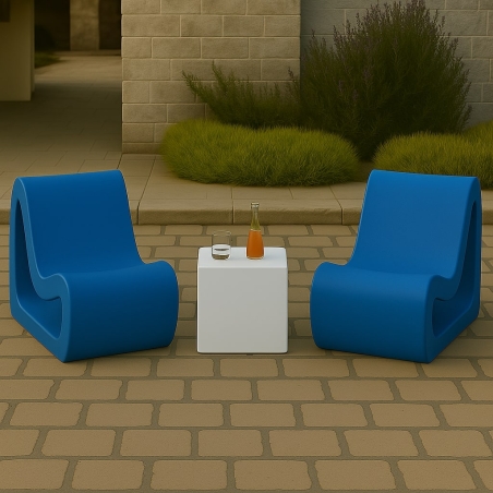 Poltrona design da esterno in polietilene Fusion Kloris -10