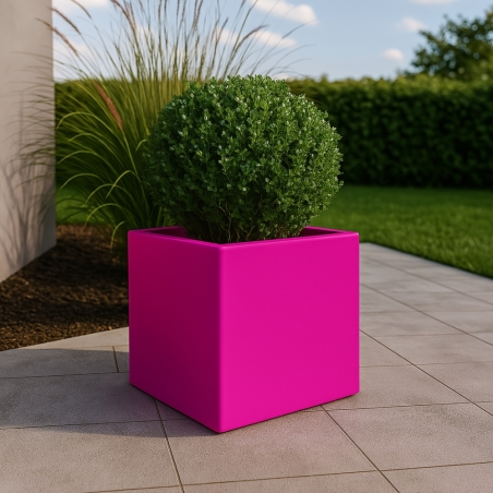 Vaso da esterno 45 h cm tutta capienza in polietilene Ellenico -1